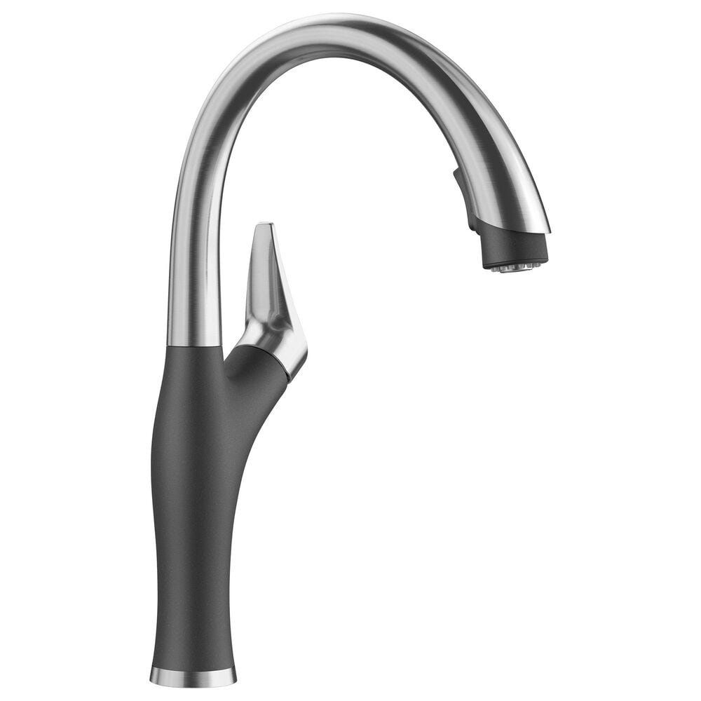 Blanco Artona Pull-Down Kitchen Faucet 1.5 GPM in PVD Steel and Anthracite, , large