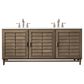 James Martin Vanities Portland 72" Double Bathroom Vanity in Whitewashed Walnut with 3 cm Lime Delight Quartz Top and Rectangular Sinks, , large
