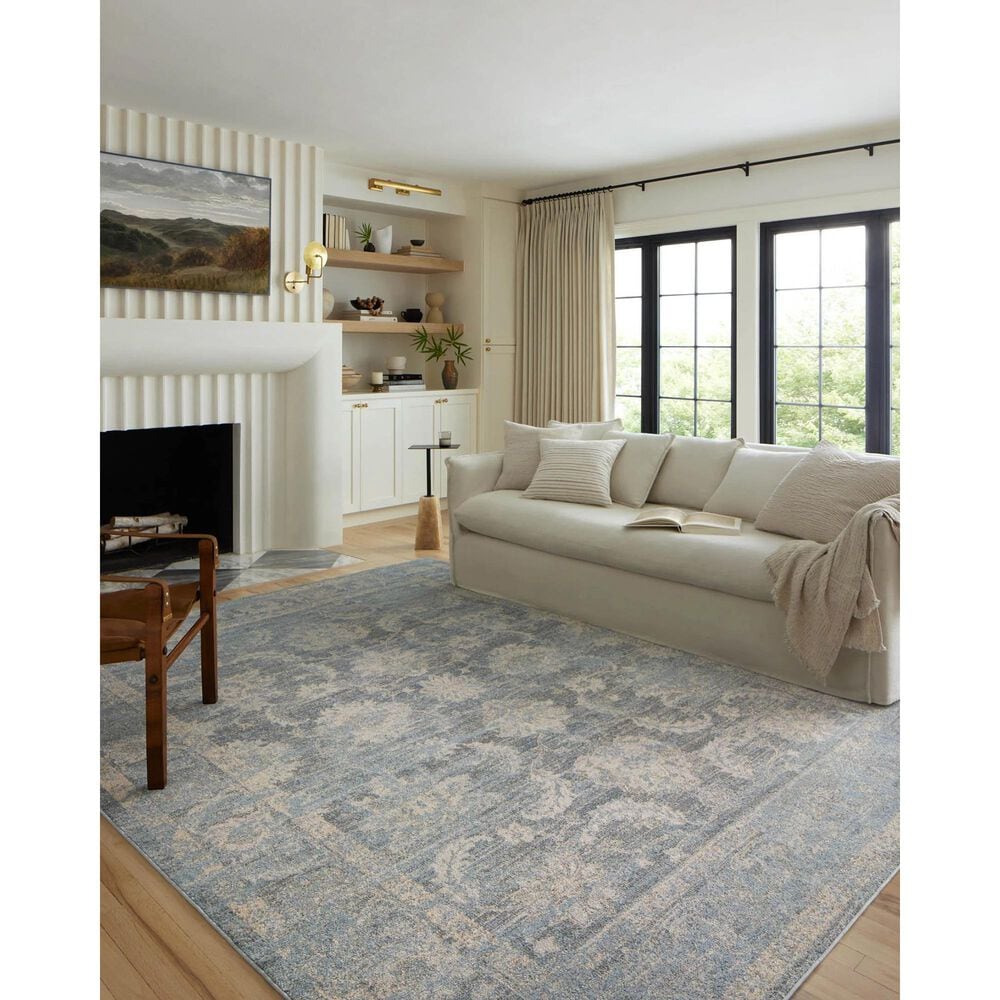 Loloi II Odette 6&#39;7&quot; x 9&#39;6&quot; Sky and Beige Area Rug, , large