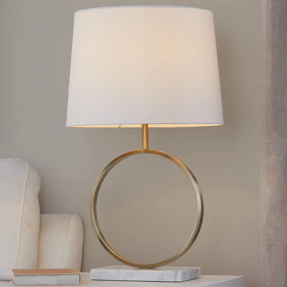 Grandview Gallery Moon Table Lamp in Gold and White, , large