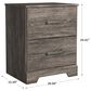 Signature Design by Ashley Ralinksi 2 Drawer Nightstand in Gray, , large