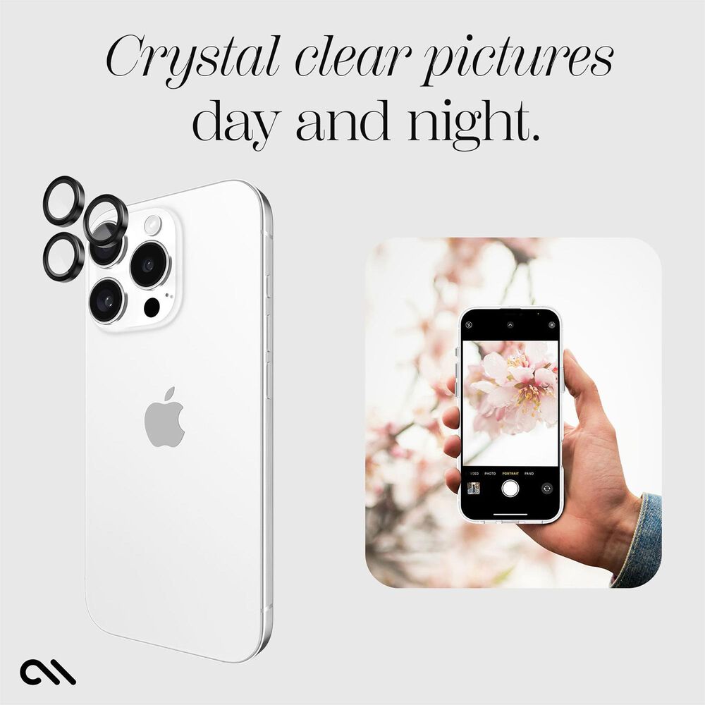 Case-Mate Aluminum Ring Lens Protector for iPhone 16 Pro / iPhone 16 Pro Max in Black, , large
