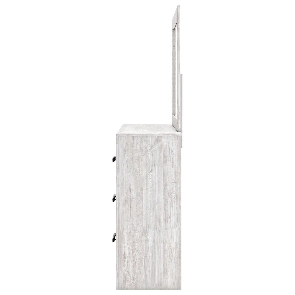 Ashley Cayboni 6 Drawer Dresser and Mirror in Whitewash, , large