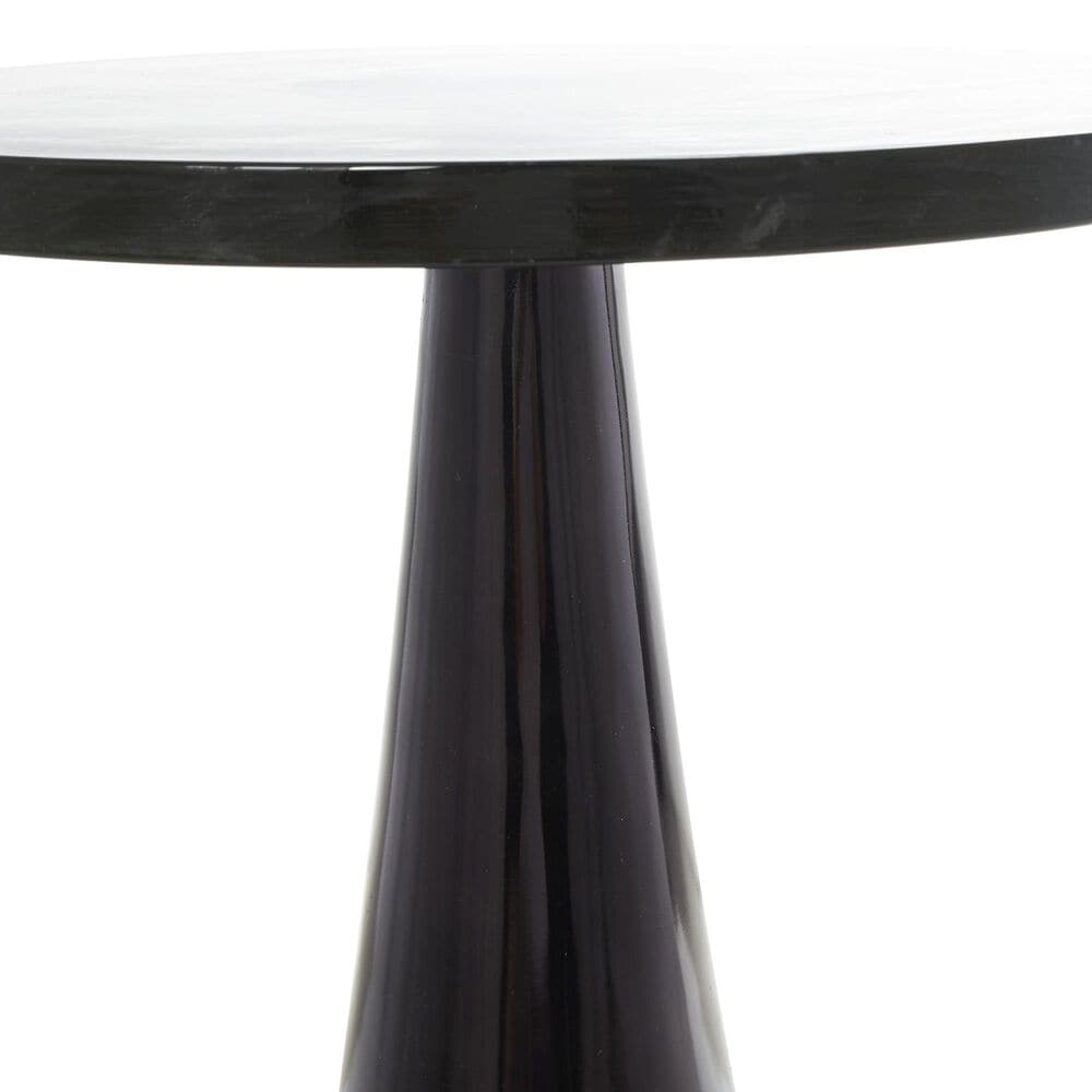 Maple and Jade 16&quot; Geometric Accent End Table in Polished Black, , large