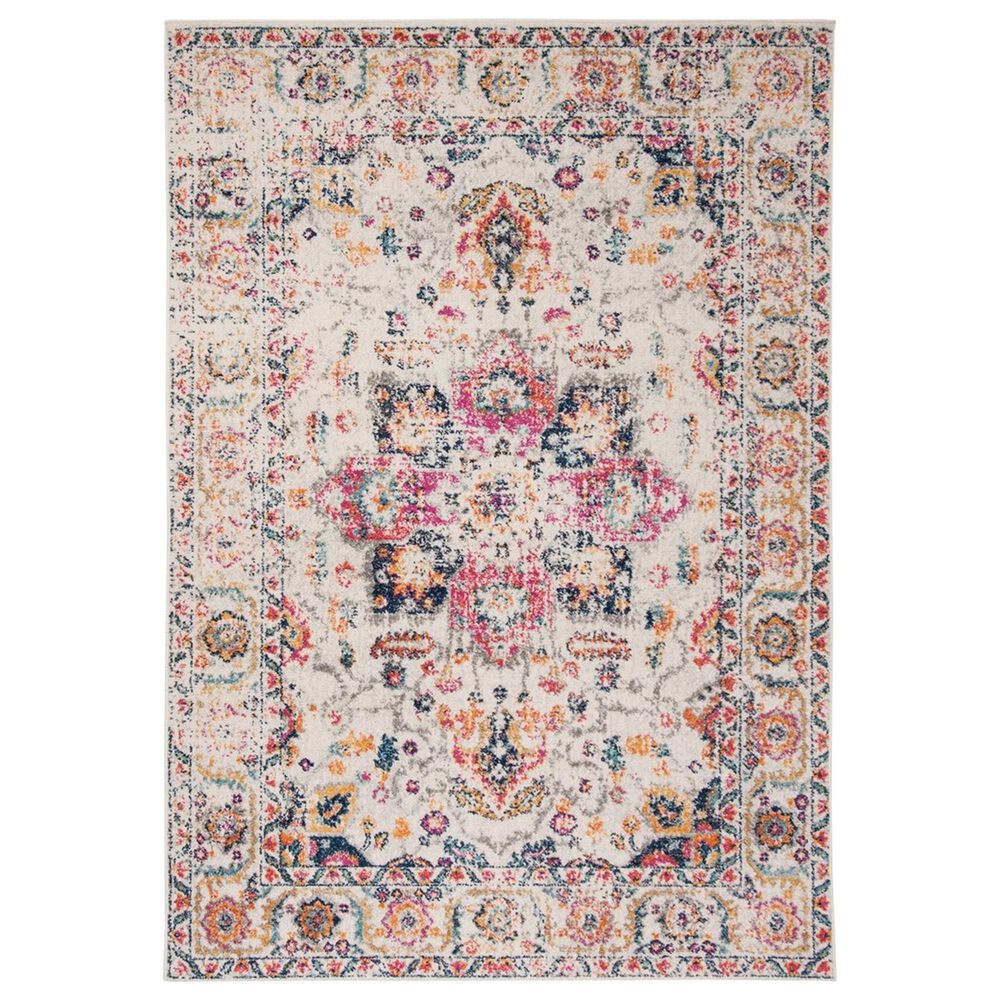 Safavieh Madison MAD603R 11" x 15" Fuchsia and Ivory Area Rug, , large