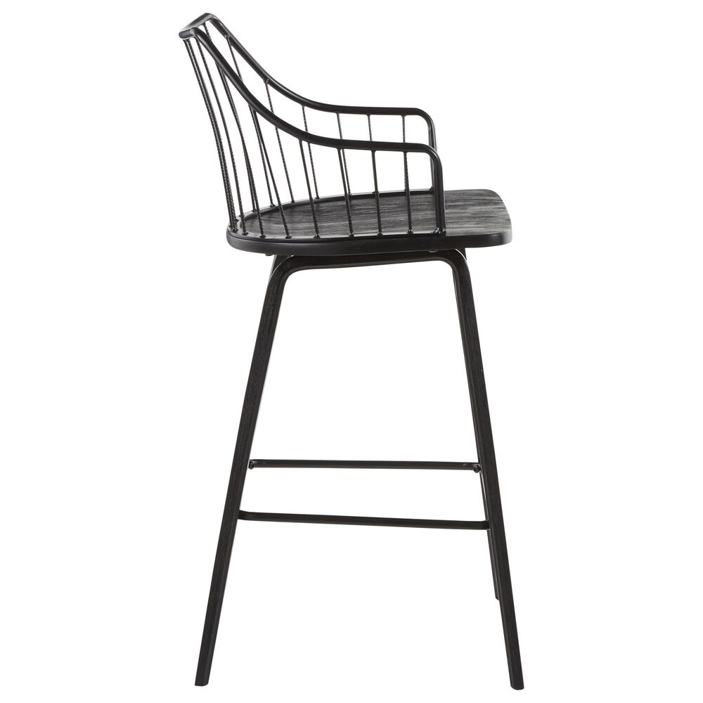 Lumisource Winston Counter Stool in Black and Black, , large