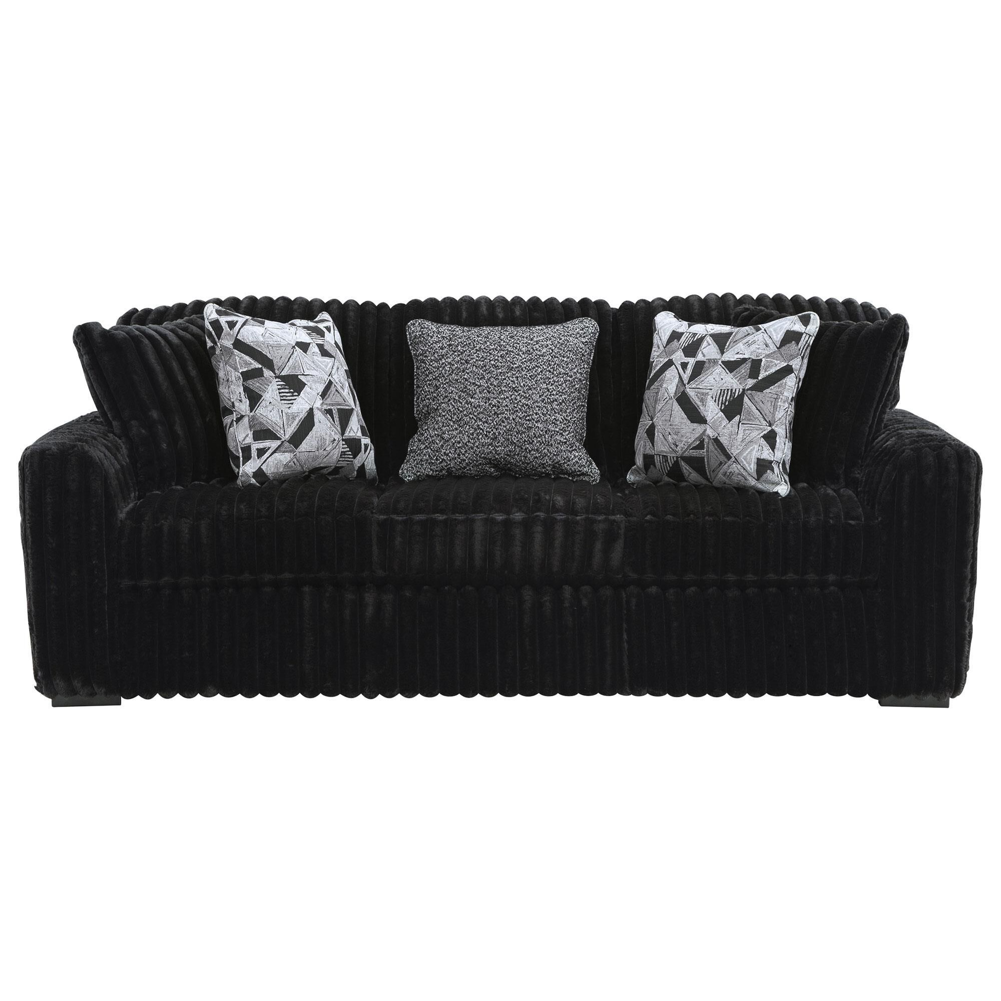 Ashley Midnight-Madness Stationary Sofa in Onyx