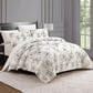 Peking Handicraft Inked Floral 3-Piece Full/Queen Comforter Set in Cream, , large
