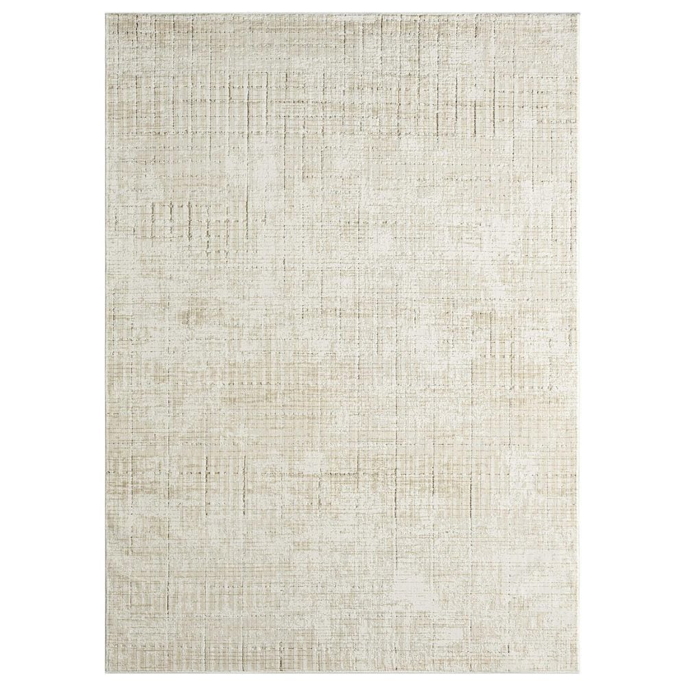 Nourison Grand Street GRN02 Ivory and Beige 6" x 9" Area Rug, , large