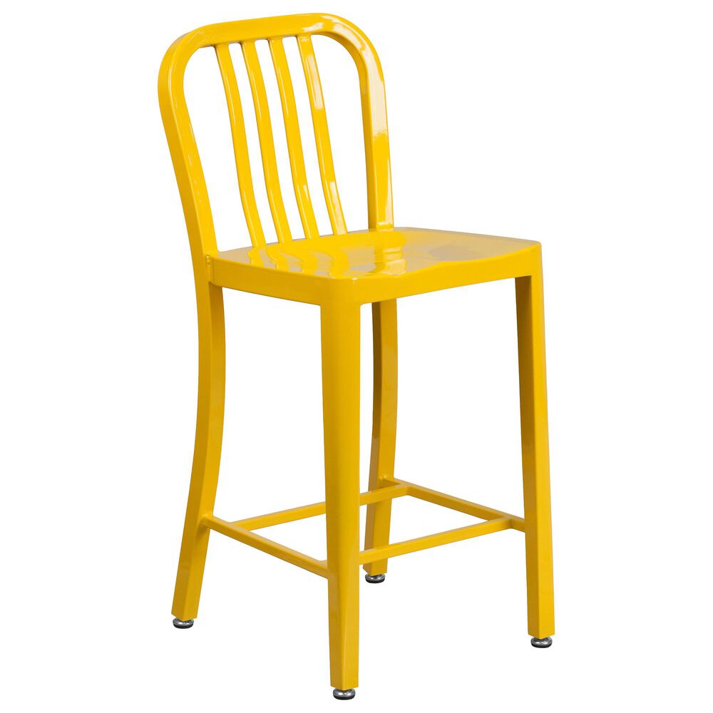 Flash Furniture 24" Counter Stool in Yellow, , large