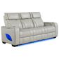 Titanic Furniture All Star Power Reclining Sofa with Power Headrest in Gray, , large