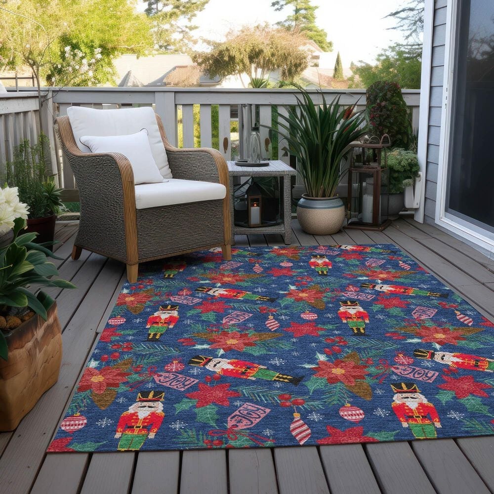 Dalyn Rug Company Wonderland WN30 5&#39; x 7&#39;6&quot; Navy Indoor/Outdoor Area Rug, , large