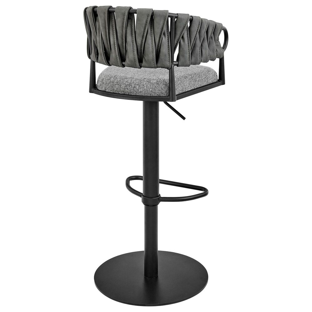 Blue River Blaise Swivel Adjustable Stool in Black, , large