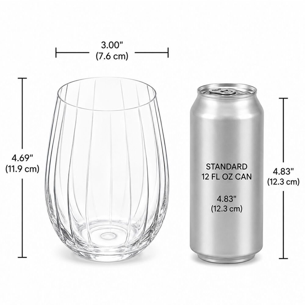 LeadingWare Linea 20 Oz Stemless Wine Glass in Clear, , large