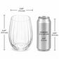 LeadingWare Linea 20 Oz Stemless Wine Glass in Clear, , large