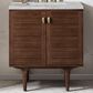 James Martin Vanities Amberly 30" Single Bathroom Vanity in Mid-Century Walnut with 3 cm Victorian Silver Quartz Top and Rectangular Sink, , large