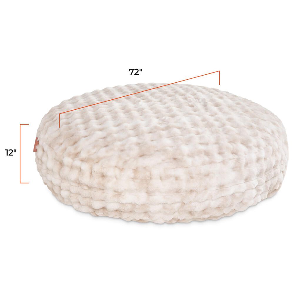 Jaxx Big Snuggler Luxe Faux Fur Floor Bean Bag Lounger in Phantom Grey, , large