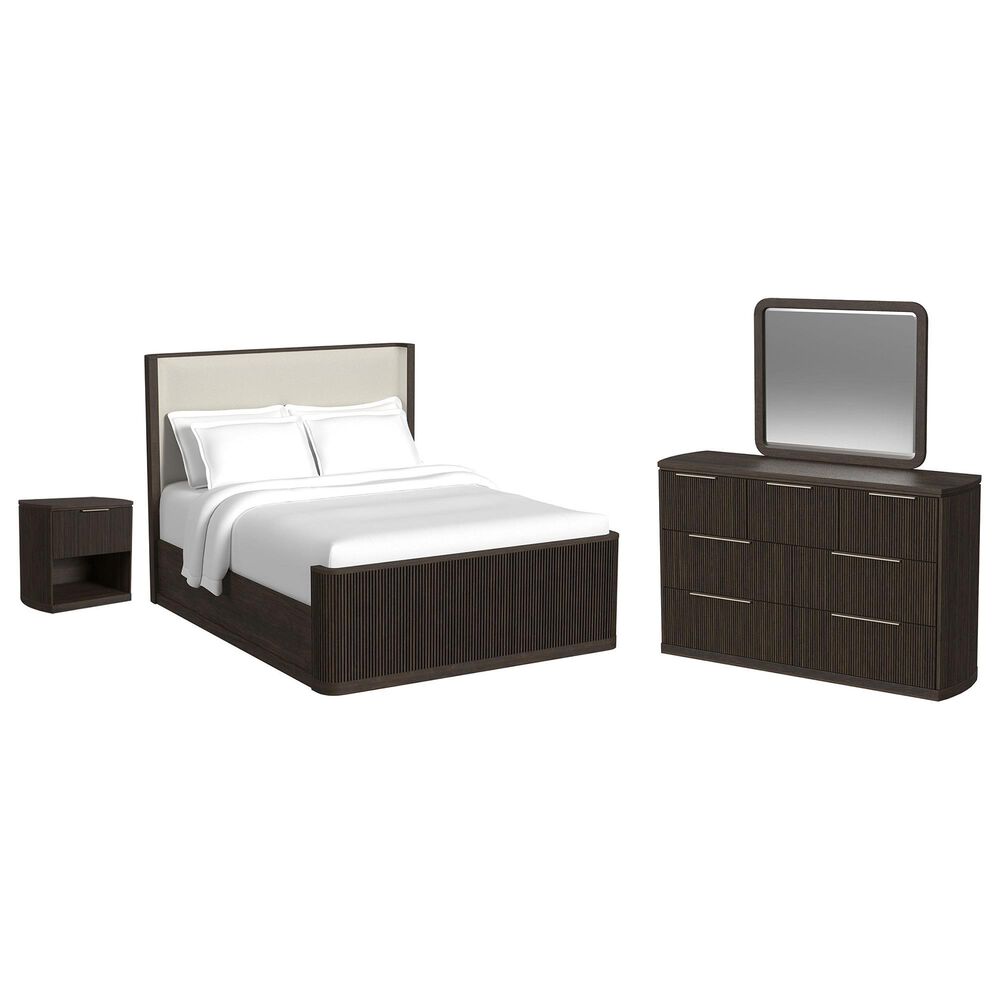 Mayberry Hill Sylvie 4 Piece Queen Panel Bedroom Set in Dark Brown, , large