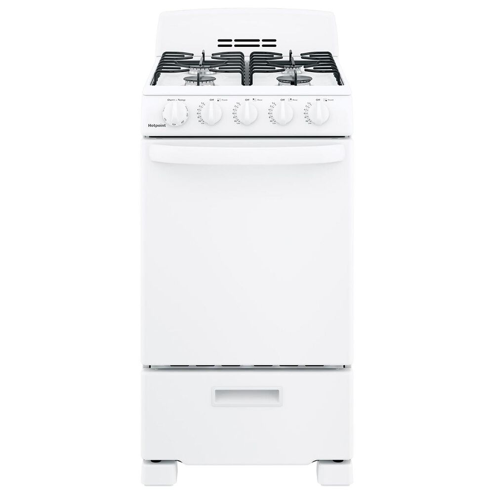 Hotpoint 20" Front-Control Gas Range in White, , large