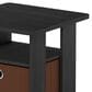 HOMLUX 2-Piece 1-Shelf End Table with Bin Drawer in Americano, , large
