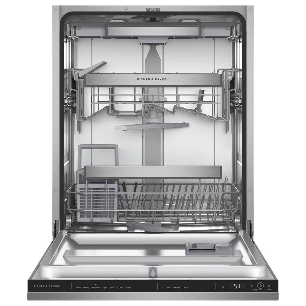 Fisher &amp; Paykel Series 7 24" Tall Built-in Dishwasher with Pocket Handle in Stainless Steel, , large