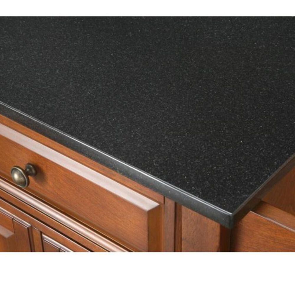 Crosley Furniture Granite Top Portable Kitchen Cart In Cherry Nebraska Furniture Mart