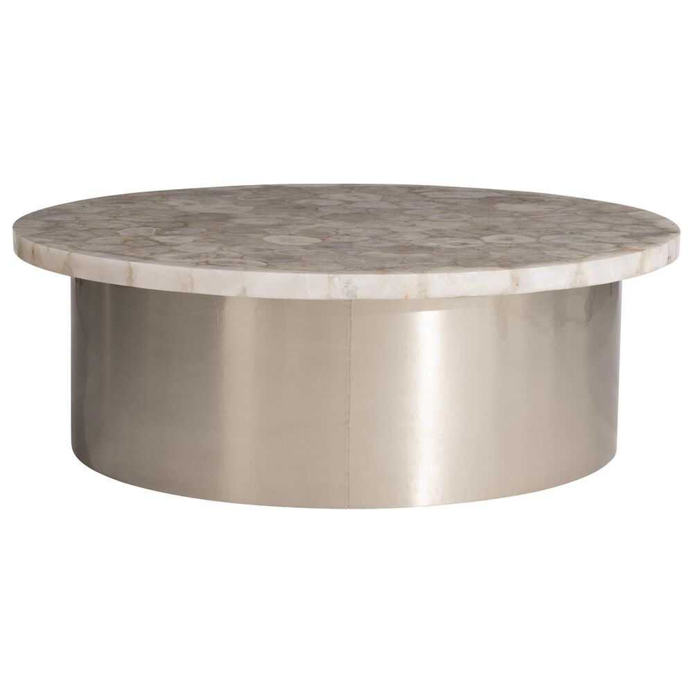 Bernhardt Shimla Cocktail Table in White and German Silver, , large
