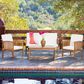 Noble House Carolina 4-Piece Patio Chat Set in Teak Brown, , large