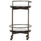 Four Hands Mira Bar Cart-Smoked Brown Cast Glass, , large