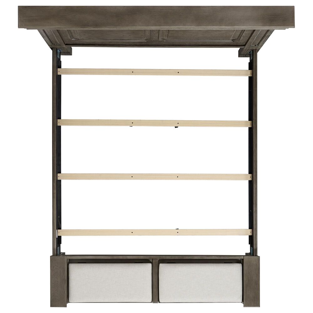 Mayberry Hill Kings Court King Storage Bed with Dresser, Chest and Two Nightstands in Grey, , large