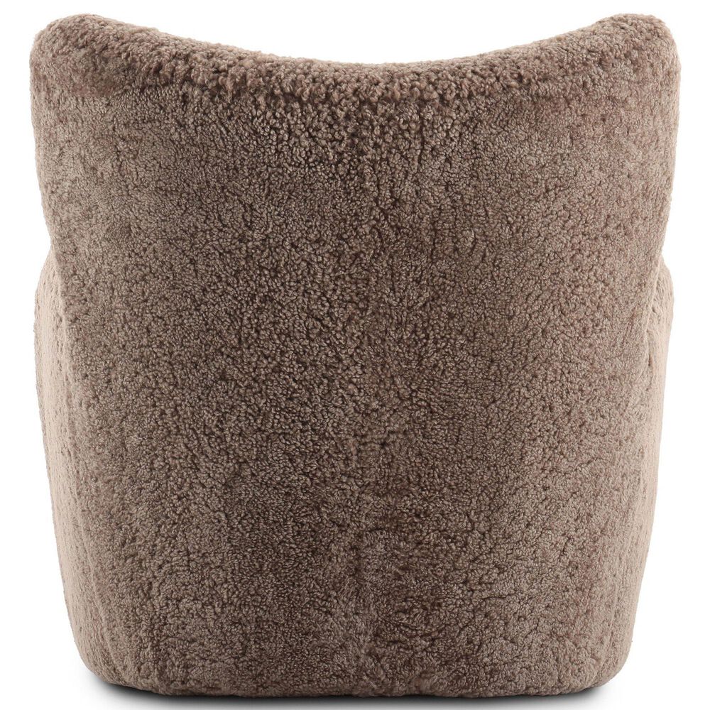 Four Hands Amelie Arm Chair in Taupe Shearling, , large