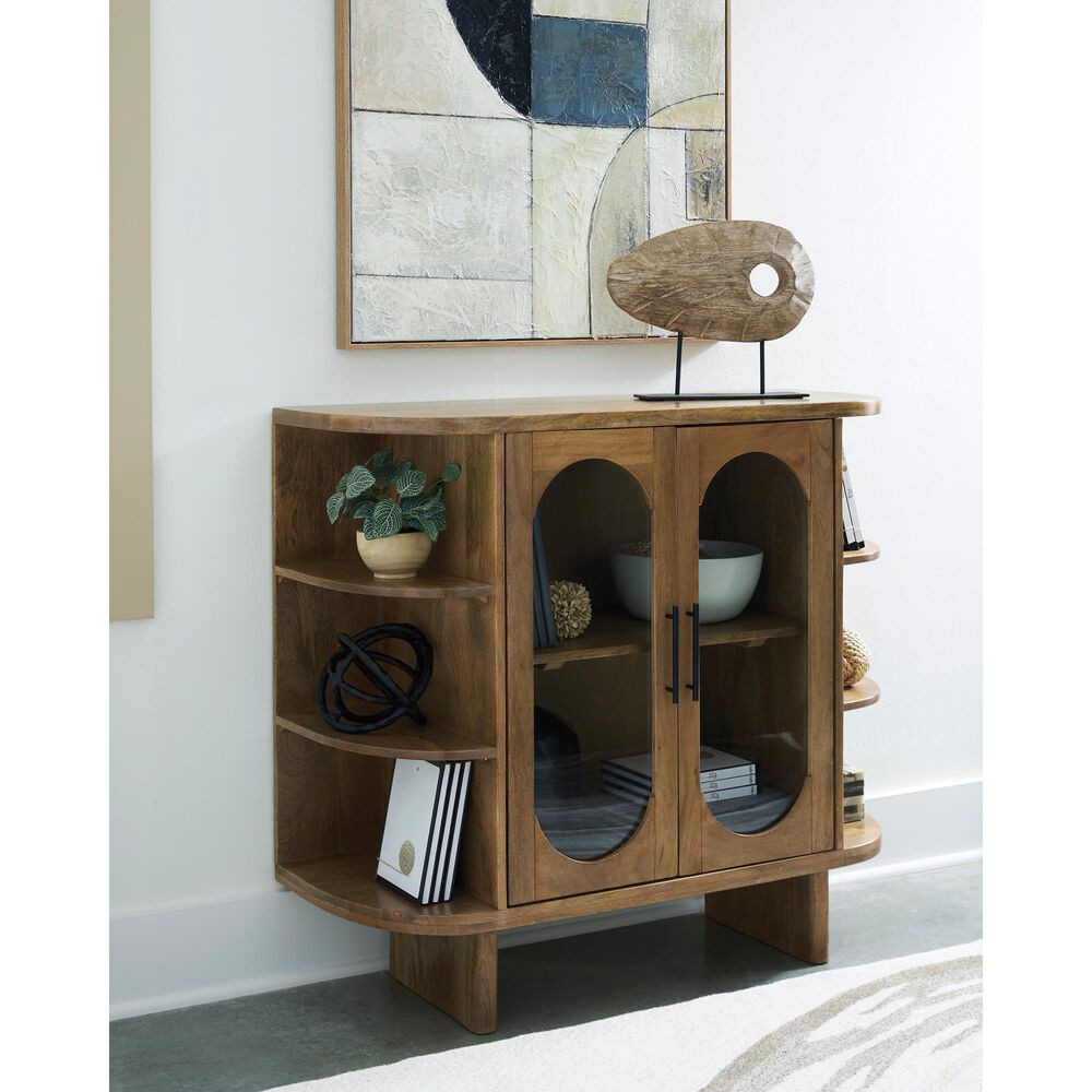 Ashley Niall Accent Cabinet in Light Brown, , large