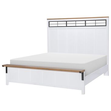 Legacy Classic Franklin King Panel Bed in Oak and White, , large