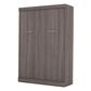 Bestar Nebula Full Wall Bed in Bark Grey, , large