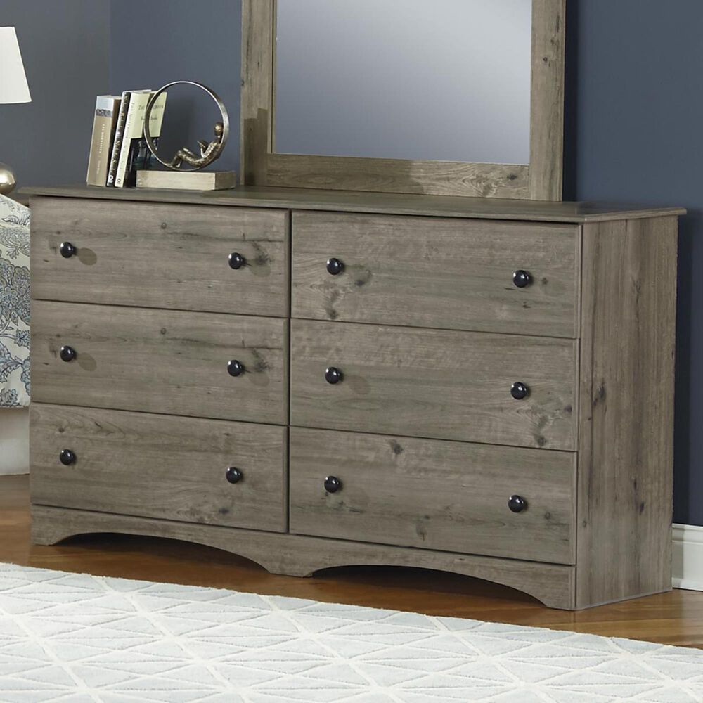Lemoore Essential 58" 6 Dresser in Weathered Gray Ash, , large