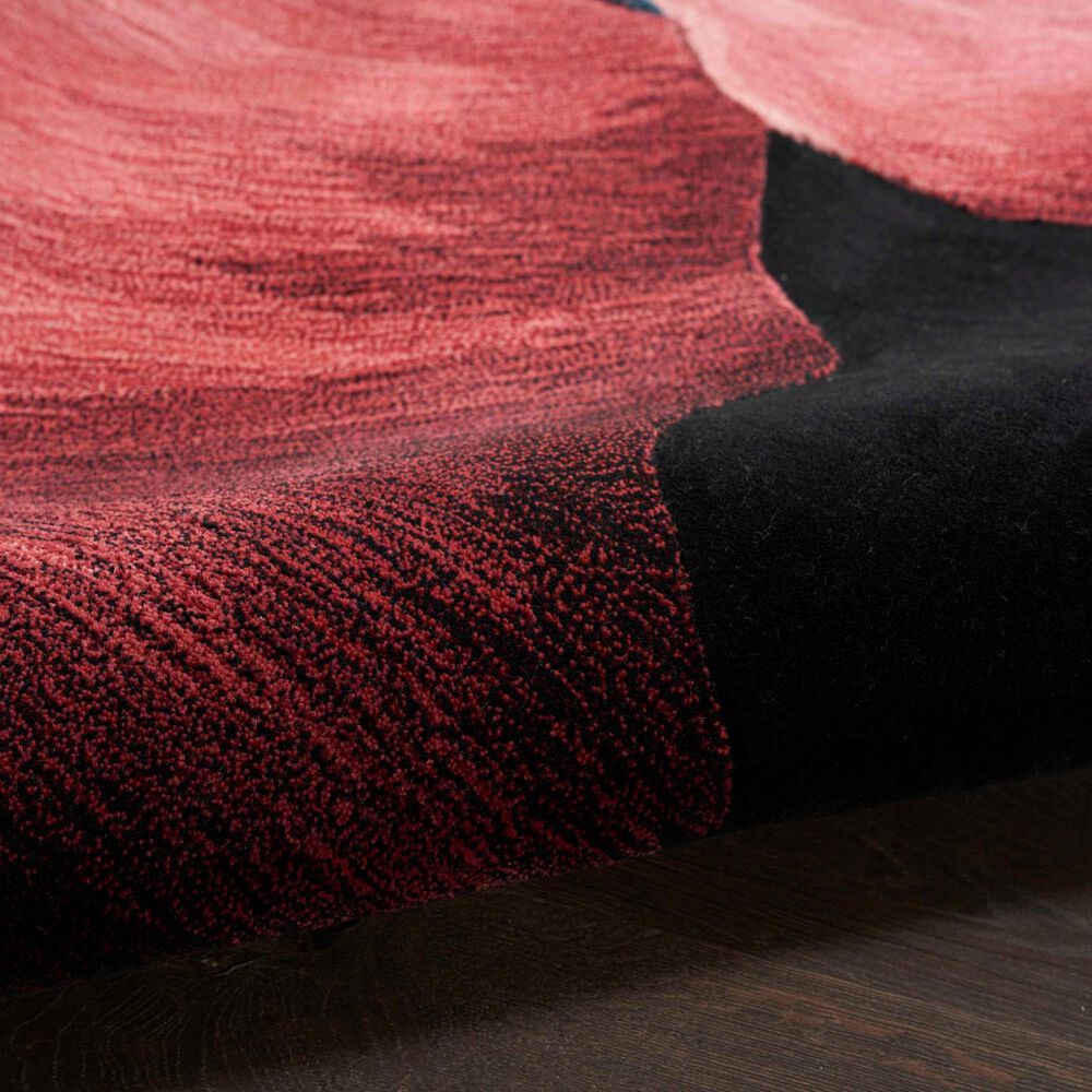 Nourison Prismatic 3&#39;9&quot; x 5&#39;9&quot; Black, Purple, Blue and Red Area Rug, , large