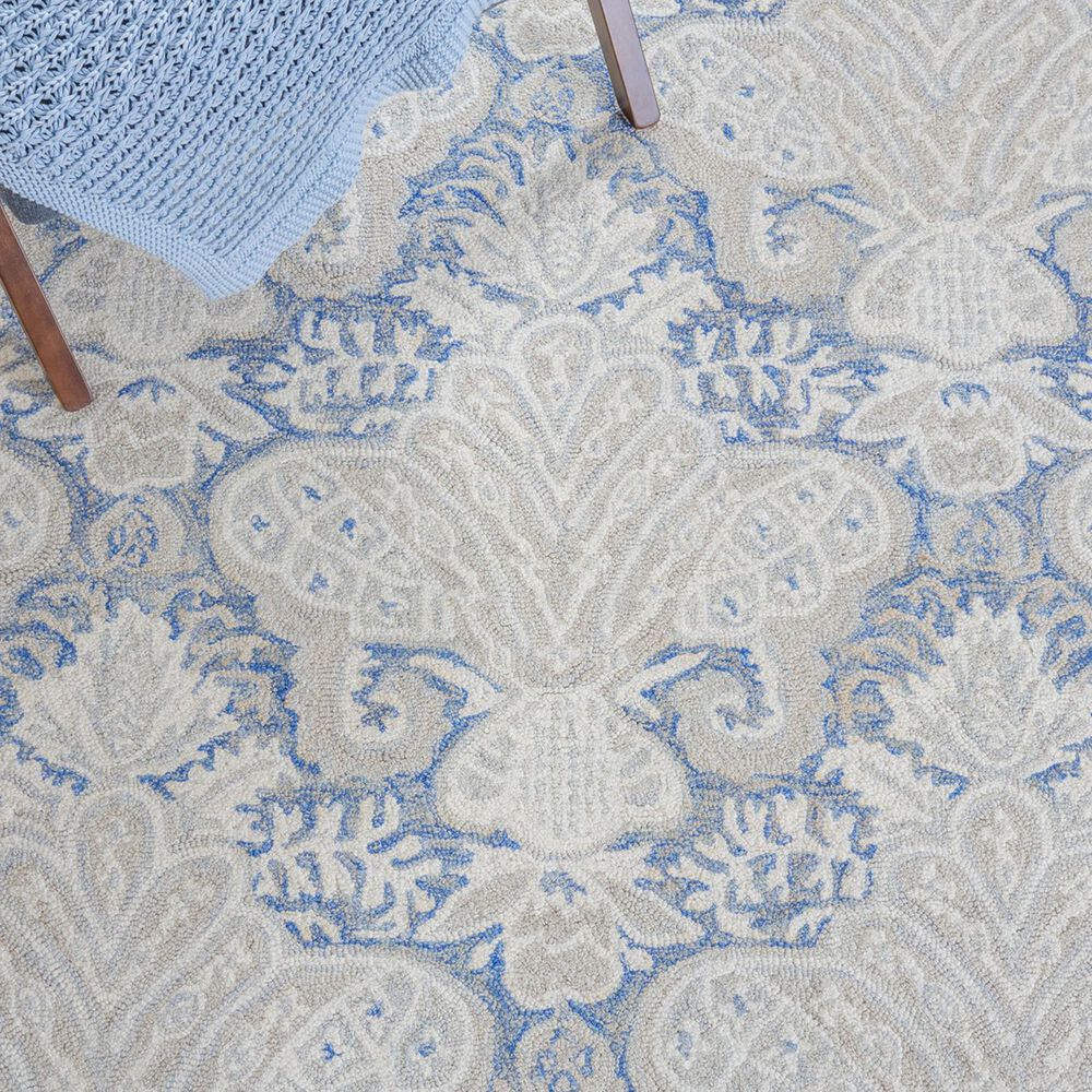 Safavieh Micro-Loop MLP539M 4&#39; x 6&#39; Blue and Ivory Area Rug, , large