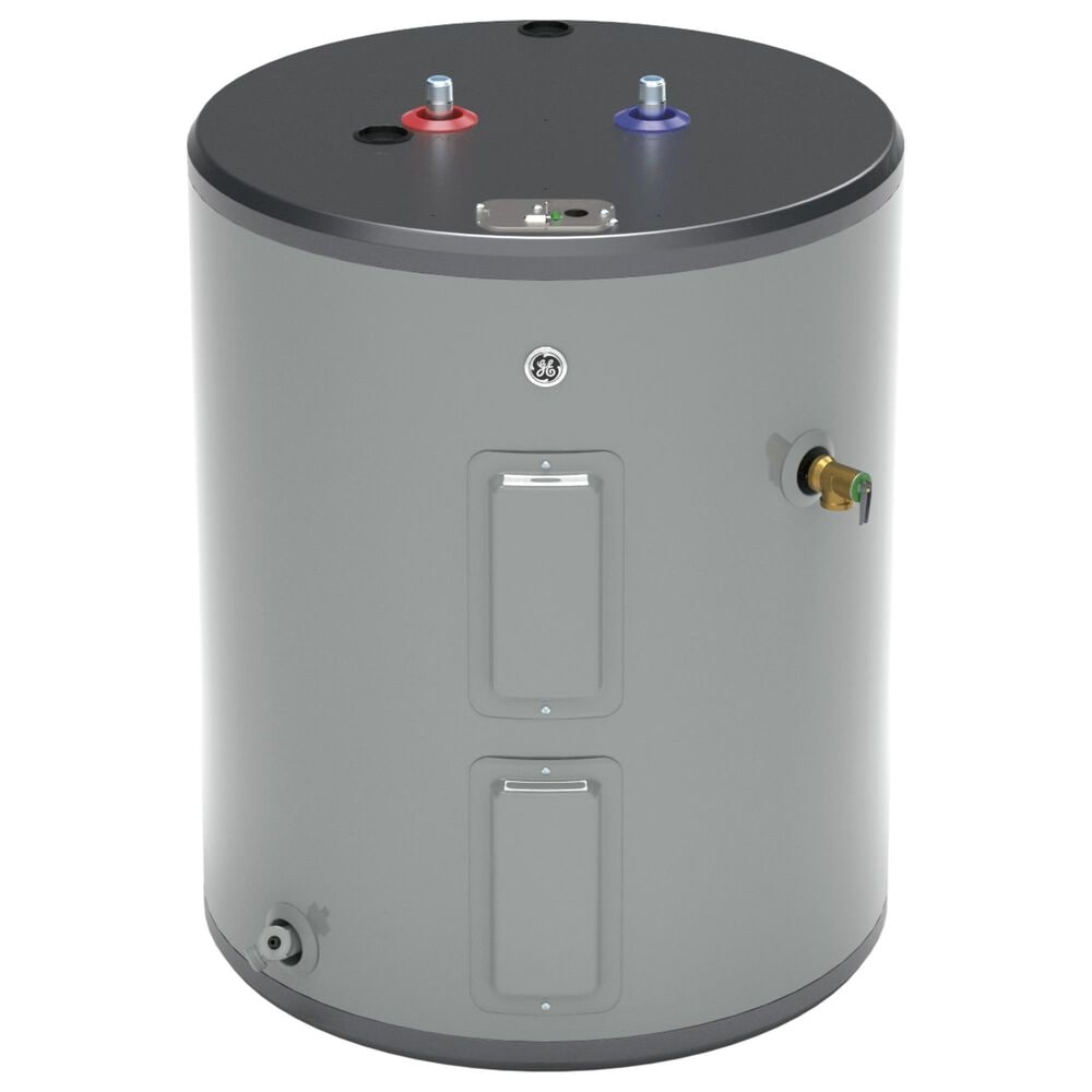 GE Appliances 36-Gallon Top Port Lowboy Electric Water Heater in Gray, , large