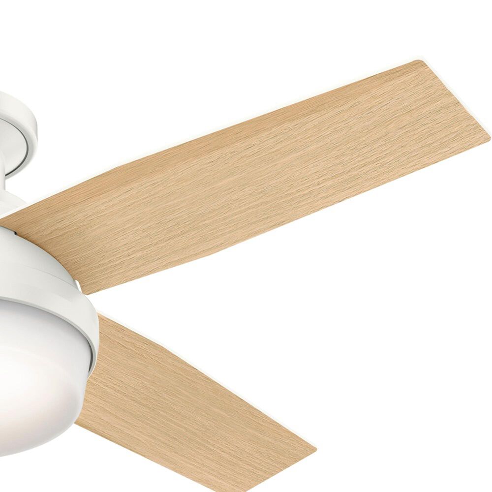 Hunter Dempsey 44&quot; Low Profile Ceiling Fan with Light in Fresh White, , large