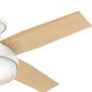 Hunter Dempsey 44" Low Profile Ceiling Fan with Light in Fresh White, , large