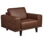 Natuzzi Editions Seville 3-Piece Stationary Leather Living Room Set in Pasadena Brown, , large