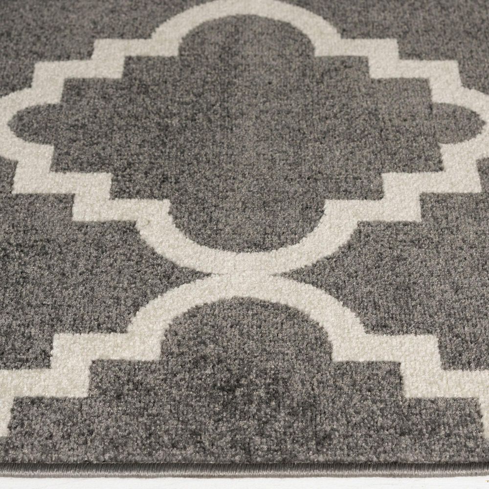 Central Oriental Terrace Tropic Taza 8&#39;8&quot; x 11&#39;10&quot; Stone and Snow Area Rug, , large