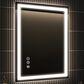 HOMLUX 20" x 28" LED Bathroom Makeup Mirror in Silver, , large