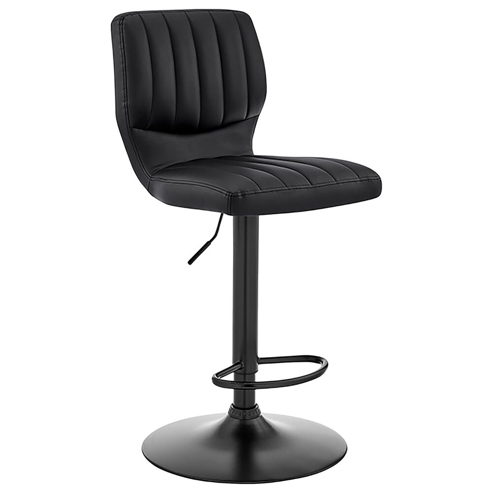 Blue River Bardot Adjustable Swivel Barstool in Black, , large