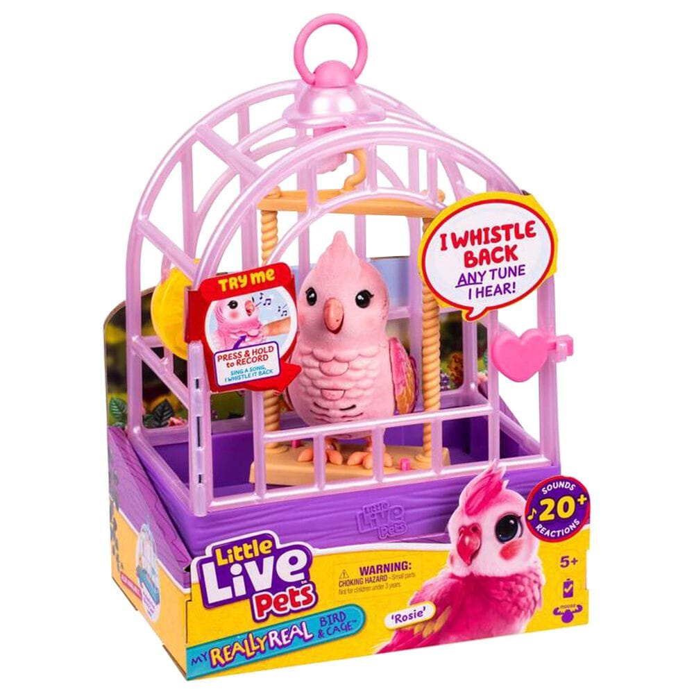 Little Live Pets My Really Real Talking Bird Toy and Cage - Rosie the Cockatiel in Multicolor, , large