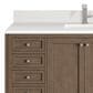 James Martin Vanities Chicago 60" Single Bathroom Vanity in Whitewashed Walnut with Single Hole 3 cm White Zeus Quartz Top and Rectangular Sink, , large