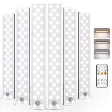 HOMLUX Under Cabinet Light in White (Set of 6), , large