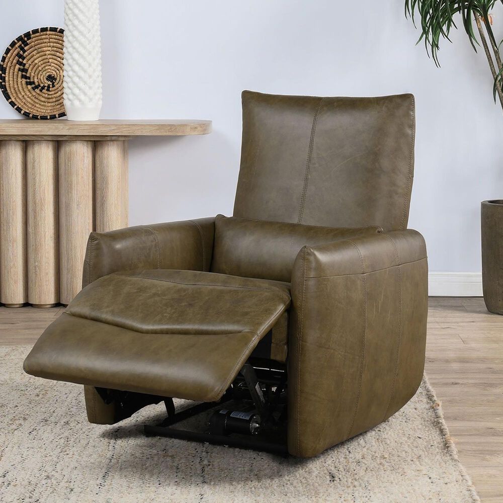 Classic Home Thaya Power Recliner Chair in Earth Brown, , large