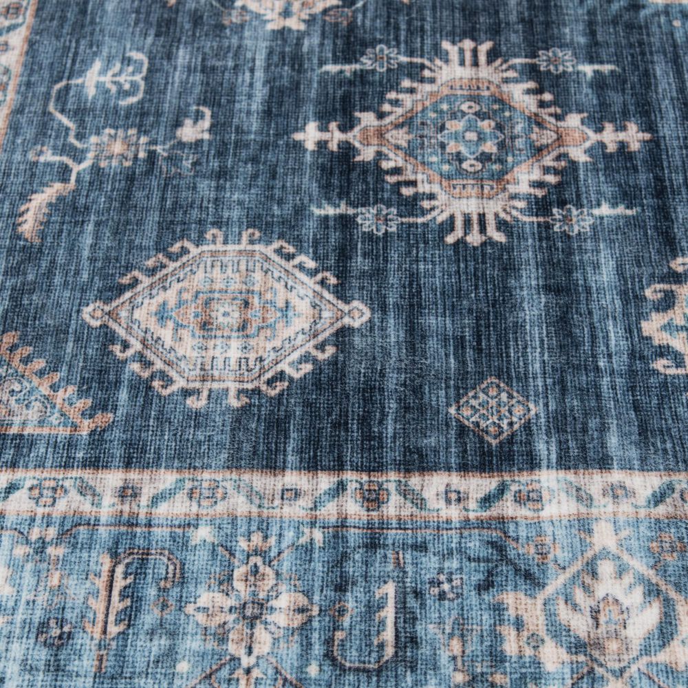 Central Oriental Rugease Raquel 5&#39; x 7&#39; Navy and Light Blue Area Rug, , large
