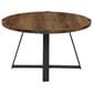 Walker Edison Metal Wrap Coffee Table in Rustic Oak and Black, , large